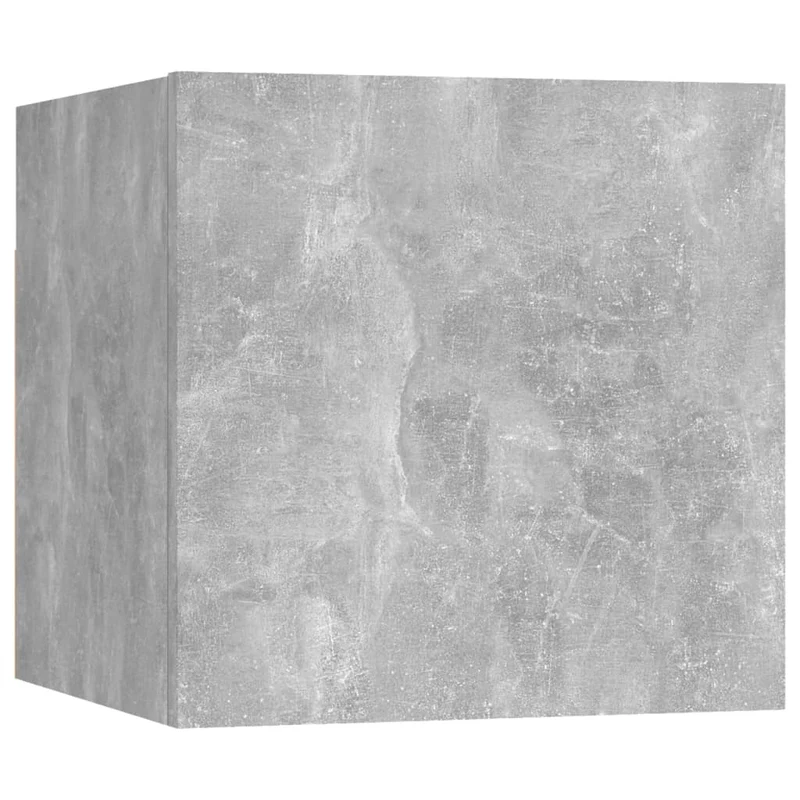 Lot de 2 tables de chevet murale avec compartiment avec porte 30,5 x 30 x 30cm bois d'ingénierie gris DEC035896