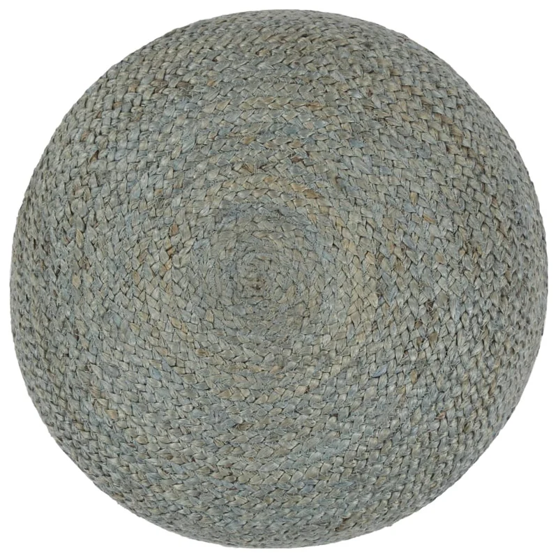 Pouf tabouret repose-pied en cordes de jute tressées à la main 45 x 30 cm jute vert DEC030015