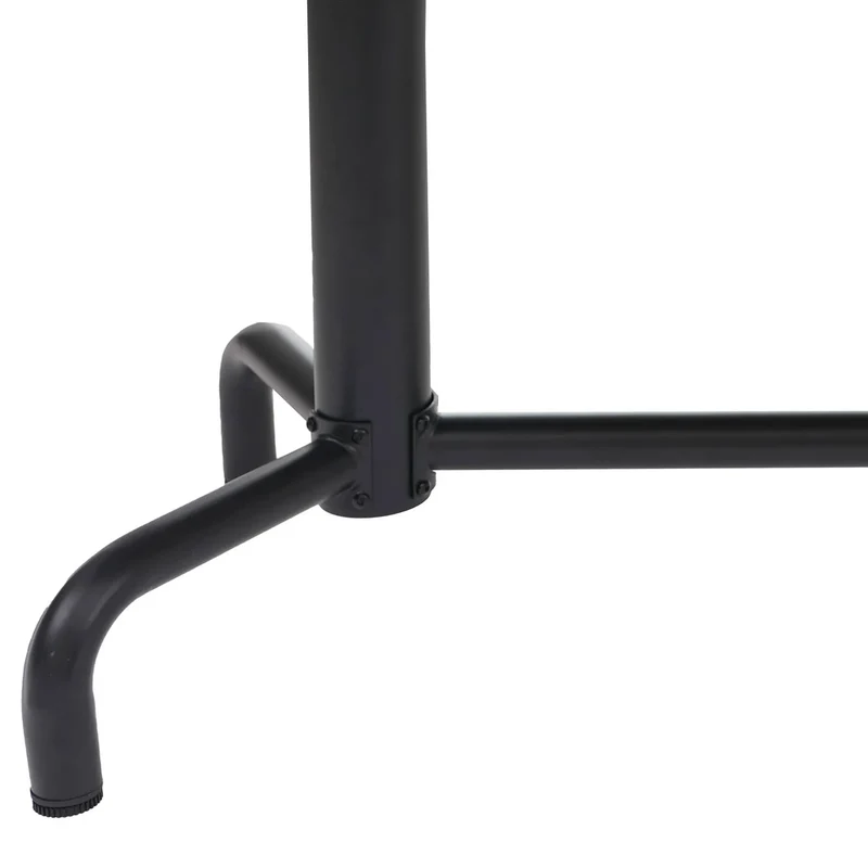 Table à manger de salle à manger style industriel 140 x 80 cm bois finition foncée avec structure noire 04_0008987