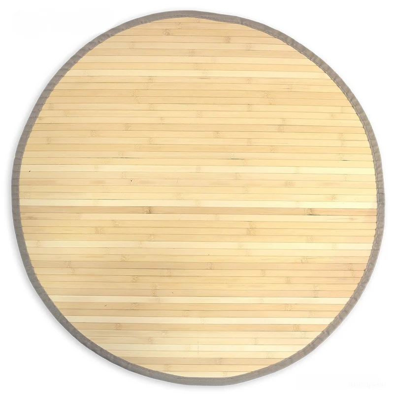 Tapis en bambou rond naturel Ø 90cm TAP06078