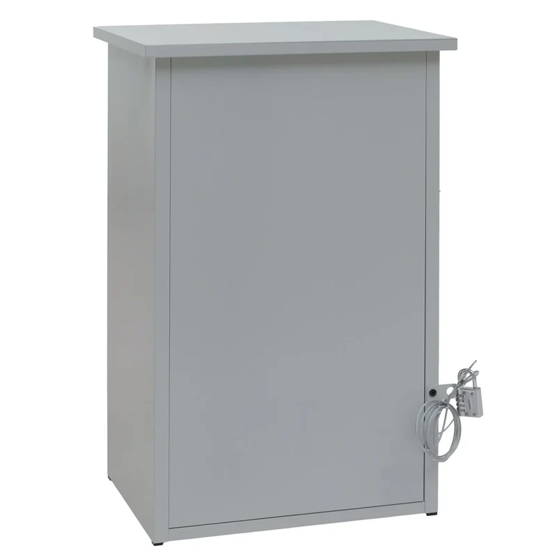Boîte à colis boîte aux lettres avec compartiment colis station de réception avec 2 compartiments 78 x 49 x 38 cm acier gris clair 04_0009377