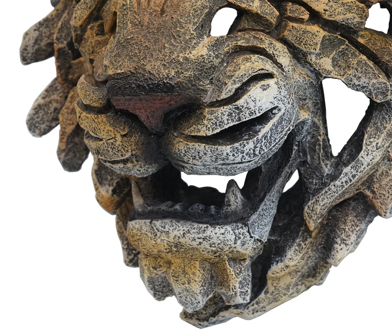 Décoration murale tête de tigre trophée mural 35 cm polyresine pour intérieur et extérieur 04_0002838
