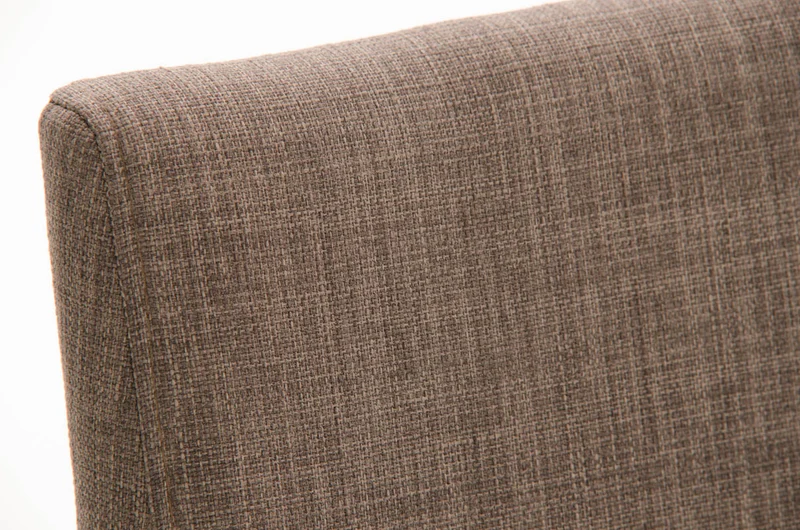 Tabouret de bar x1 avec repose-pieds plaque de base carrée en acier inoxydable assise en tissu gris 10_0005314