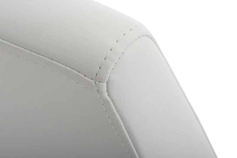 Lot de 2 chaises de salle à manger style cantilever en PVC blanc pieds forme luge en acier inoxydable 10_0001596