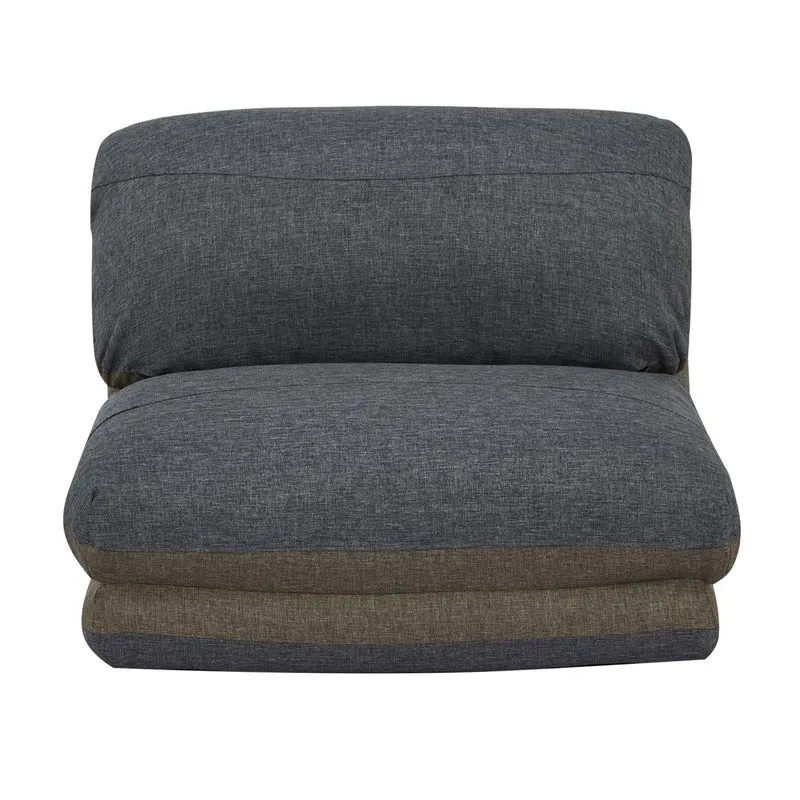 Fauteuil convertible fauteuil-lit pliable avec dossier réglable 5 positions en tissu khaki / gris foncé 04_0011008