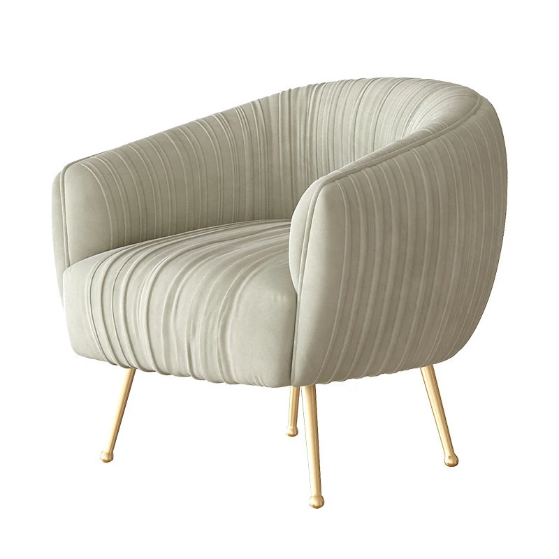 Contemporary Scandinavian Square Curved Velvet Eucalyptus Wood Iron Accent Chair Lounge Chair For Living Room