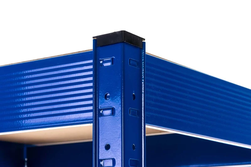 Etagère galvanisée pour charges lourdes en métal 4 niveaux bleu 160x60x180cm ETA10073