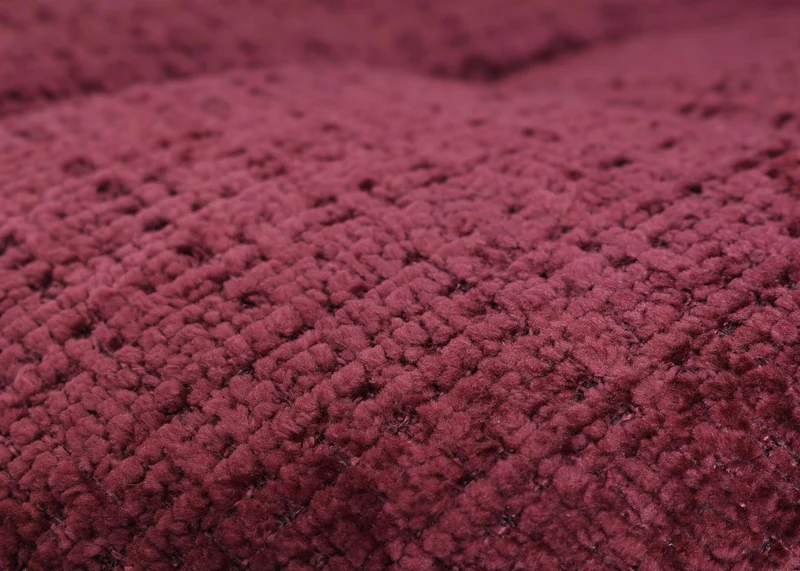 Chaise de salle à manger pivotante 360° en tissu chenille bordeaux pied acier noir mat 04_0009894