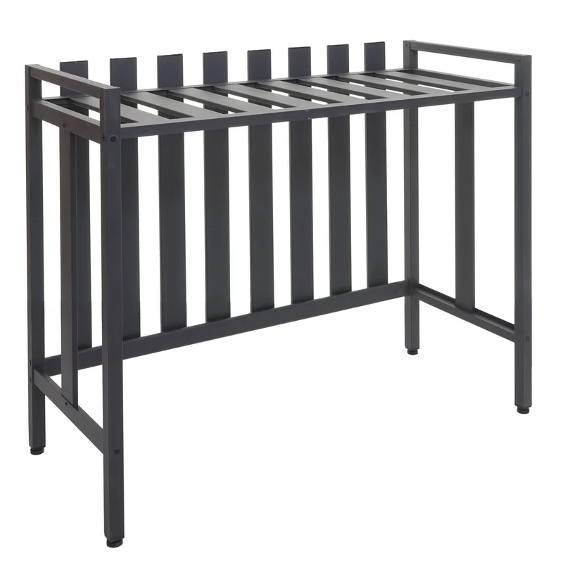 Cache climatisation pompe à chaleur habillage extérieur avec étagère 80 x 90 x 39 cm aluminium gris 04_0010412