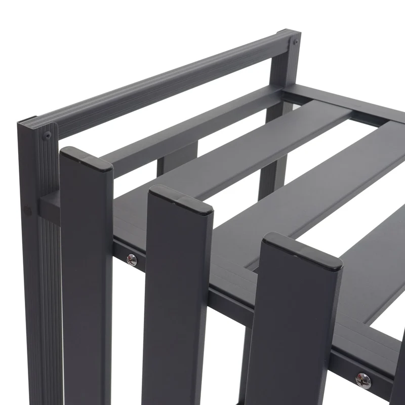 Cache climatisation pompe à chaleur habillage extérieur avec étagère 80 x 90 x 39 cm aluminium gris 04_0010412