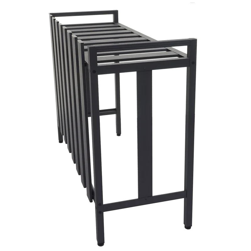 Cache climatisation pompe à chaleur habillage extérieur avec étagère 80 x 90 x 39 cm aluminium gris 04_0010412