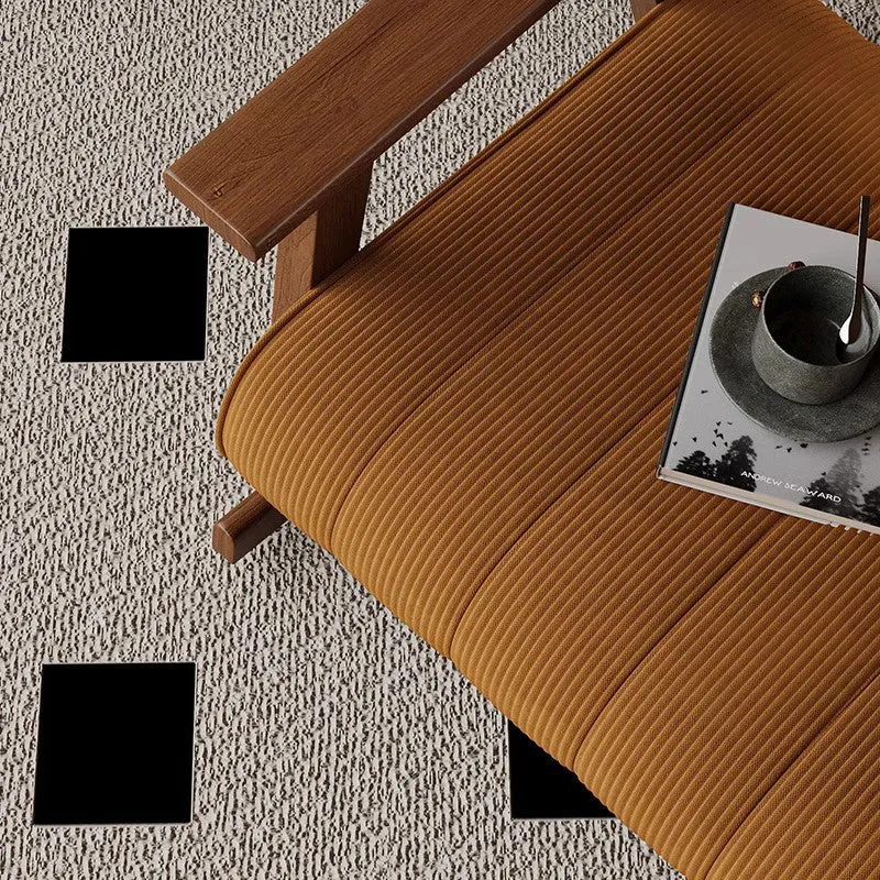 Contemporary Retro A-Shape Cylindrical Oak Wood Corduroy Sherpa Fabric Sponge Accent Chair Backrest Armrest For Living Room