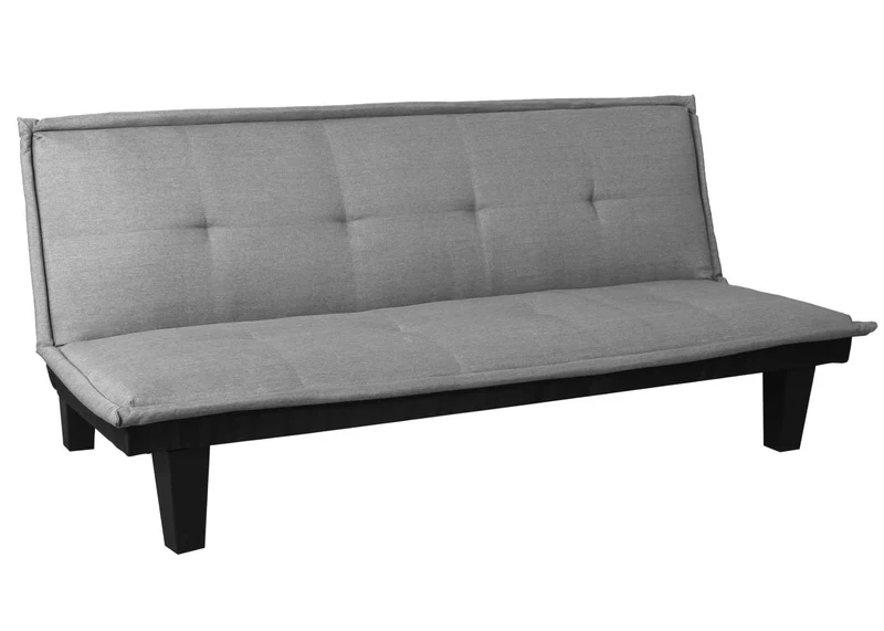Canapé convertible 3 places canapé-lit pliable avec dossier réglable 170 x 100 cm tissu gris clair 04_0011168