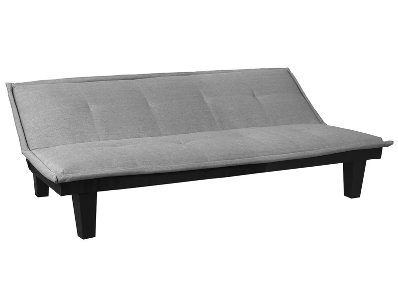 Canapé convertible 3 places canapé-lit pliable avec dossier réglable 170 x 100 cm tissu gris clair 04_0011168