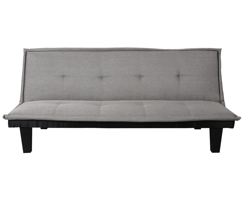 Canapé convertible 3 places canapé-lit pliable avec dossier réglable 170 x 100 cm tissu gris clair 04_0011168