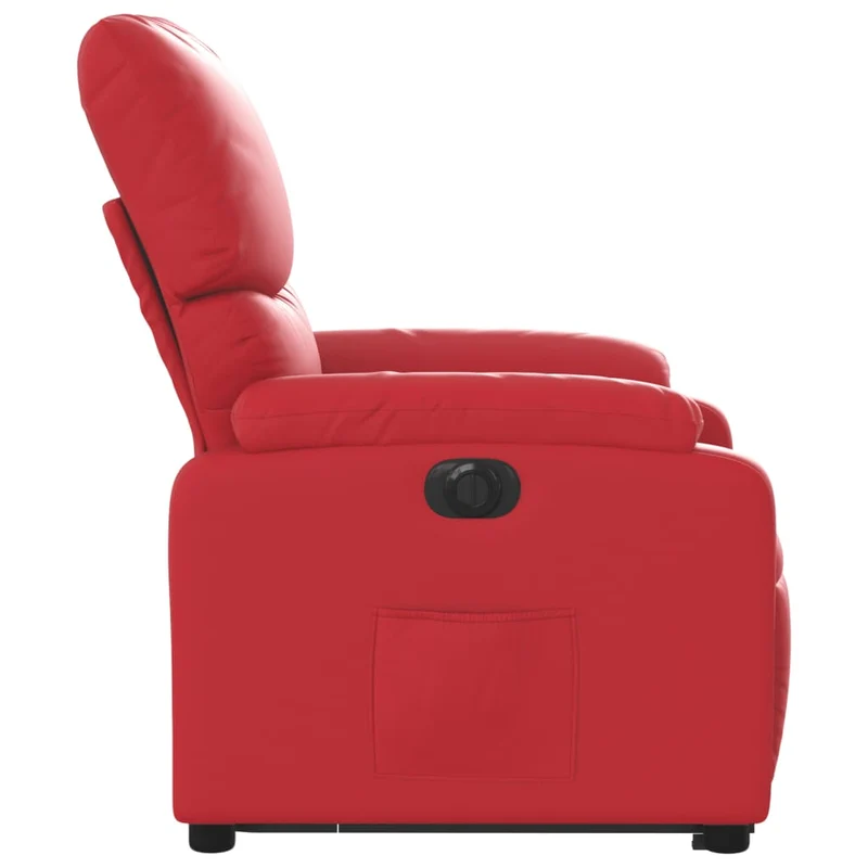 Fauteuil relax TV fonction de levage électrique très confortable en PVC rouge DEC028557