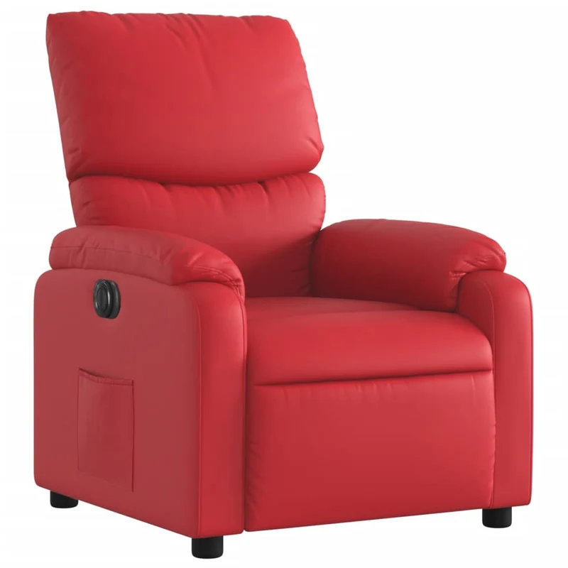 Fauteuil relax TV fonction d'inclinaison électrique très confortable en PVC rouge DEC028556