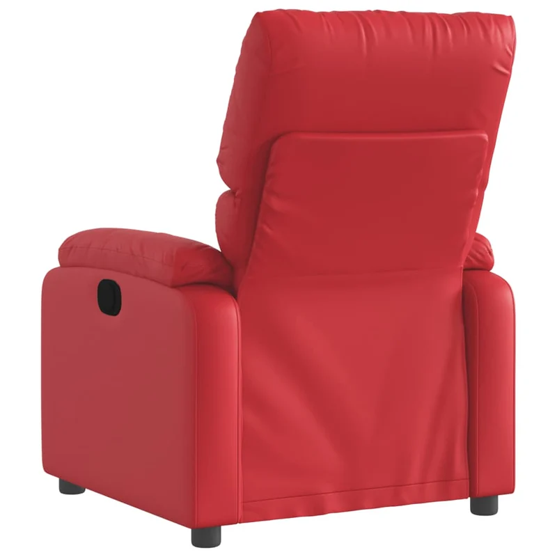 Fauteuil relax TV fonction d'inclinaison électrique très confortable en PVC rouge DEC028556