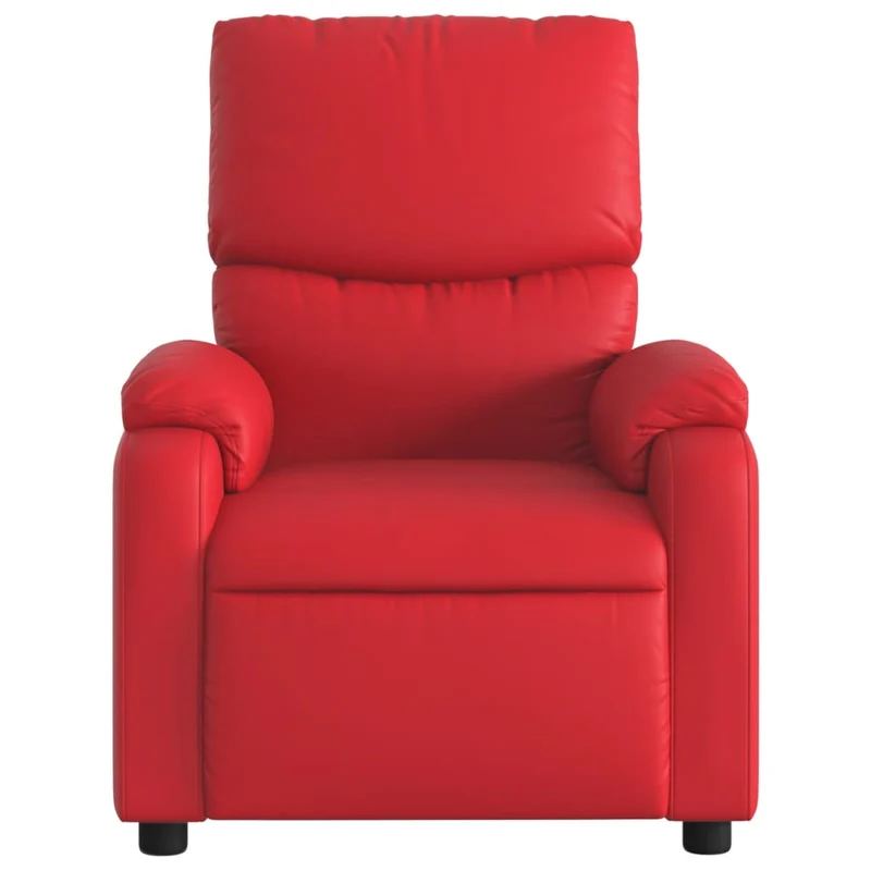 Fauteuil relax TV fonction d'inclinaison électrique très confortable en PVC rouge DEC028556
