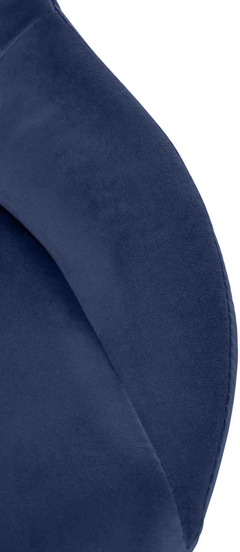 Tabouret de bar x1 avec repose-pieds pivotant et réglable en velours bleu et métal 10_0005214