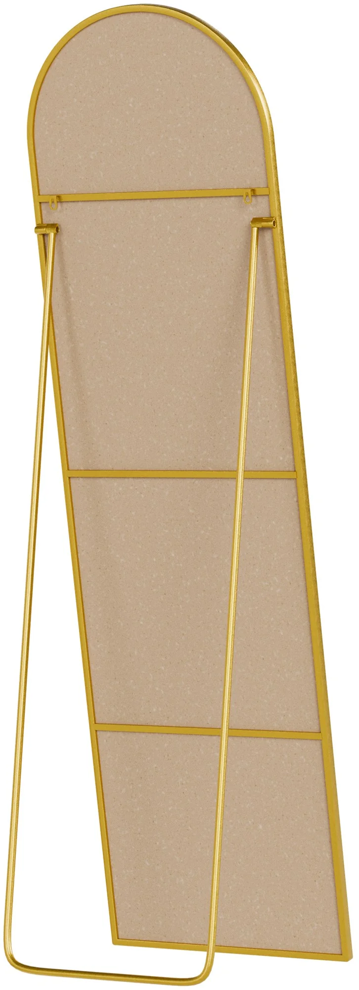 Miroir sur pied ou mural 140 × 40 cm cadre fin design élégant cadre métal doré brillant 140x40 cm Verre or brillant 10_0008439