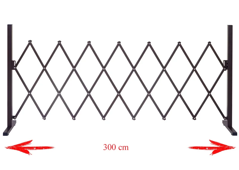 Barrière treillis à ciseaux grille de protection des animaux extensible marron aluminium hauteur 103 cm largeur 35-300 cm 04_0003378