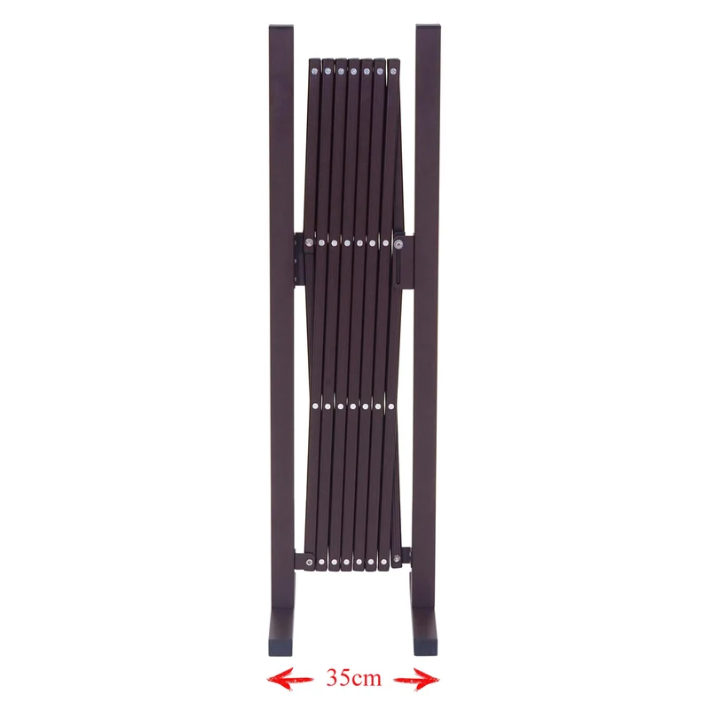 Barrière treillis à ciseaux grille de protection des animaux extensible marron aluminium hauteur 103 cm largeur 35-300 cm 04_0003378