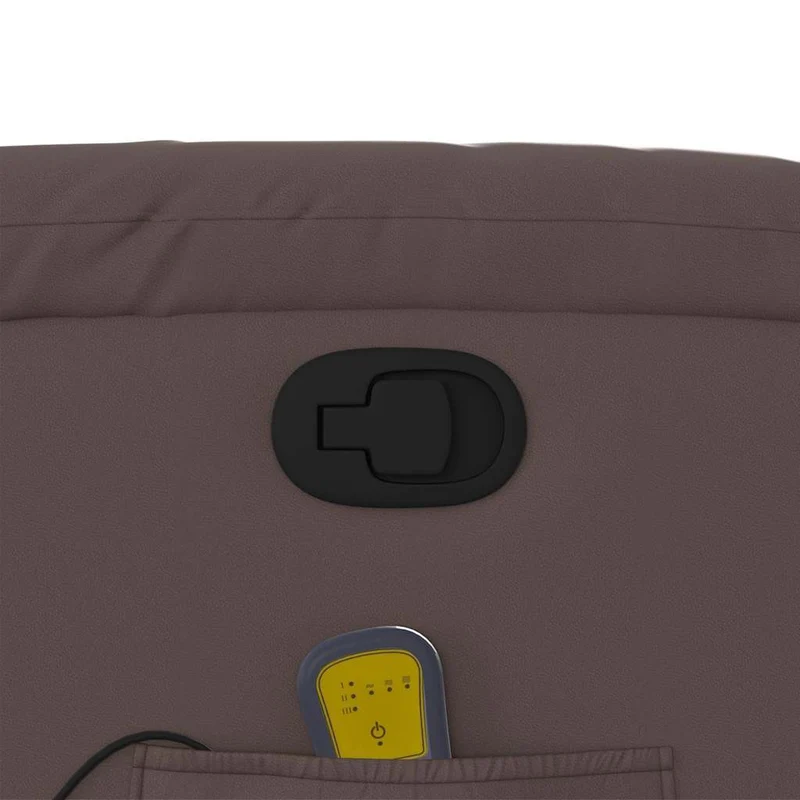 Fauteuil de relaxation TV fonction massage inclinable inclinaison manuelle en PVC marron DEC027002