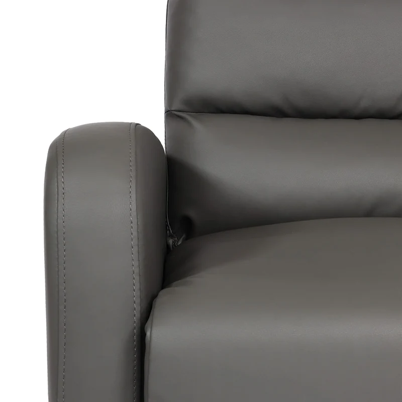Fauteuil TV fauteuil relax inclinable avec fonction releveur électrique métal et similicuir gris 04_0010415