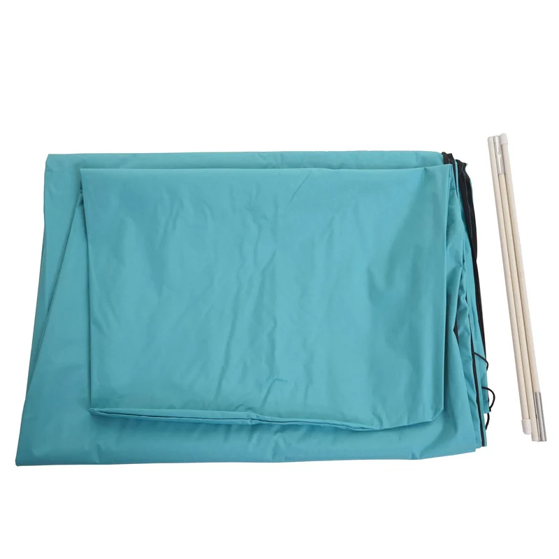 Housse de protection pour parasol déporté 265 x 60 x 40 cm avec zip pratique étanche avec fermeture éclair turquoise 04_0010572