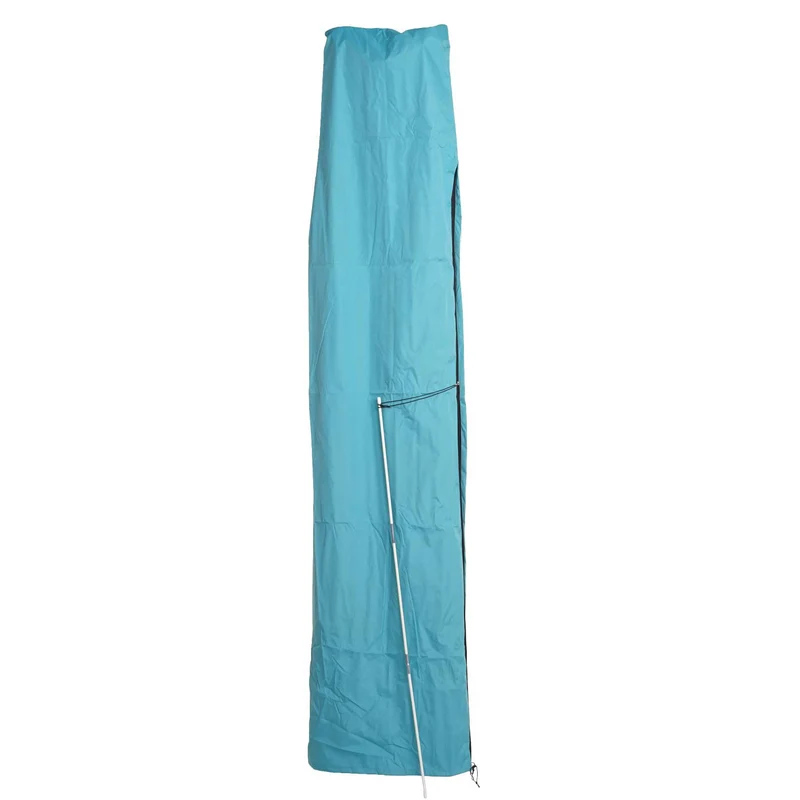 Housse de protection pour parasol déporté 265 x 60 x 40 cm avec zip pratique étanche avec fermeture éclair turquoise 04_0010572
