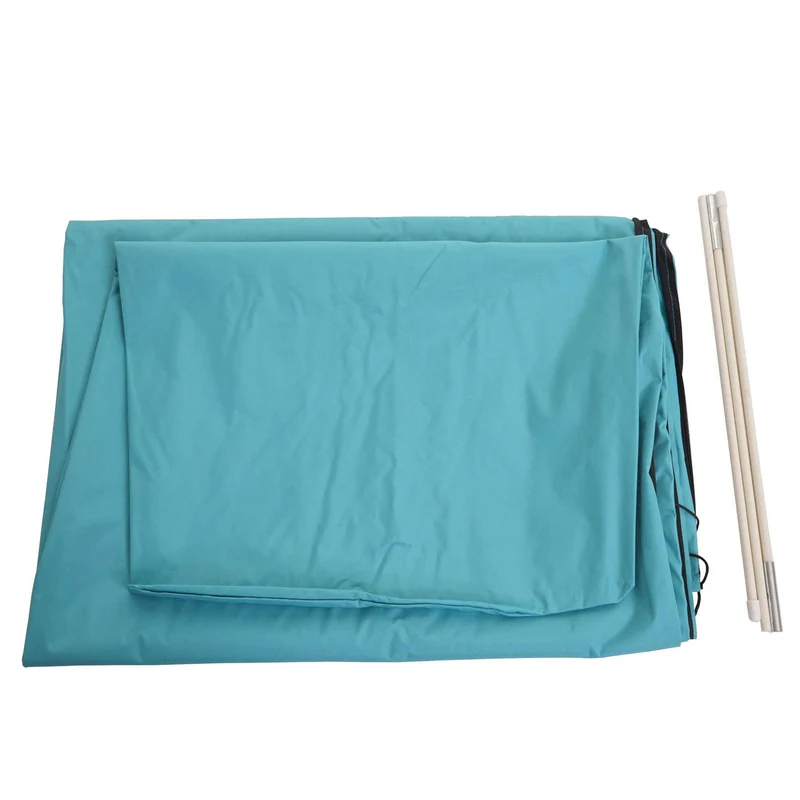 Housse de protection pour parasol déporté 265 x 60 x 40 cm avec zip pratique étanche avec fermeture éclair turquoise 04_0010572