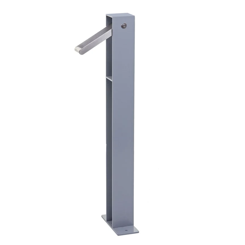Support vélo arceau de stationnement pour vélo acier galvanisé thermolaqué extérieur 96x24x10 cm gris 04_0010445