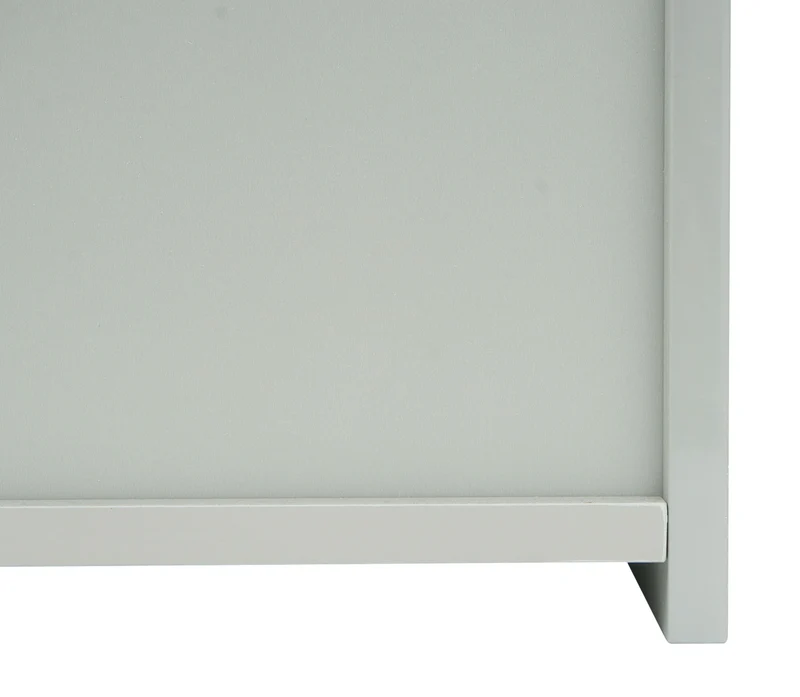 Armoire murale de salle de bain avec miroir 6 étagères finition brillante 70x80x16 cm contreplaqué gris 04_0010228