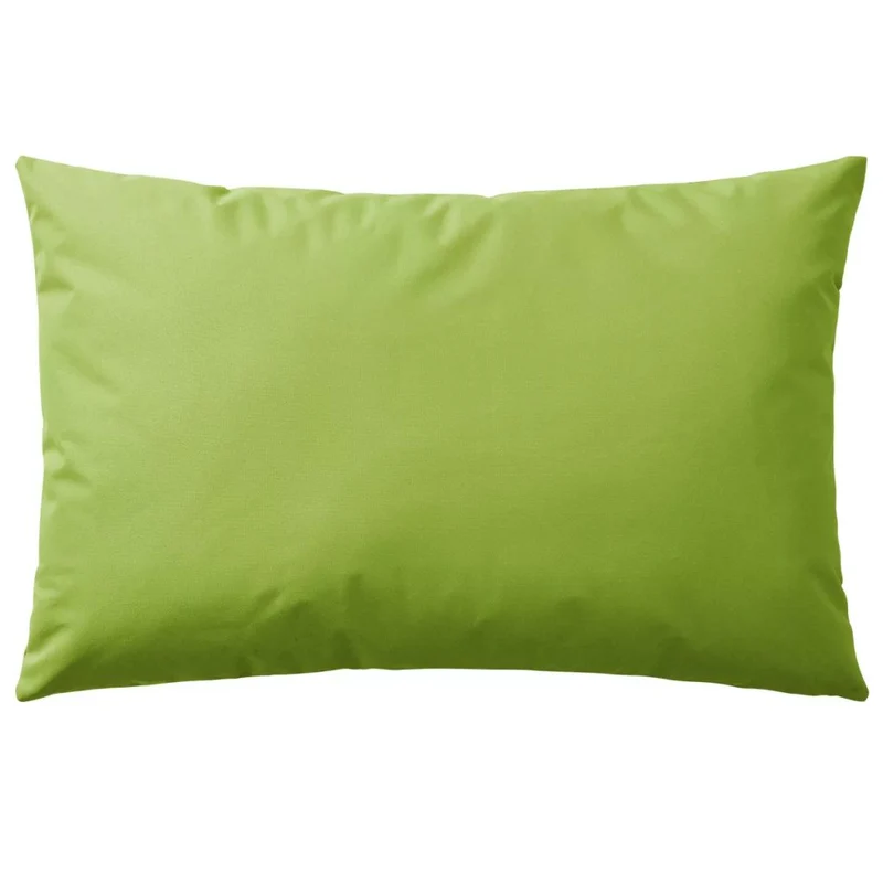 Lot de 4 coussins oreiller pour extérieur décoration jardin 60 x 40 cm vert pomme DEC020093
