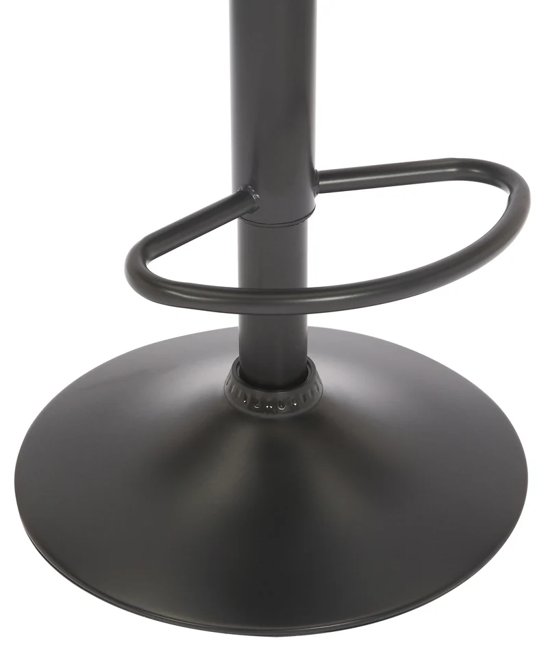 Tabouret de bar x1 pivotant hauteur réglable assise surpiqué en velours vert et métal noir 10_0005002