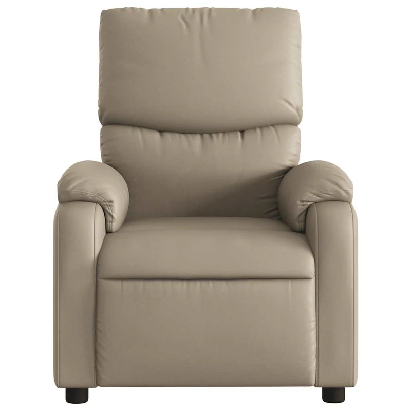 Fauteuil de relaxation TV fonction massage inclinable électrique 6 points de massage en PVC cappuccino DEC027134