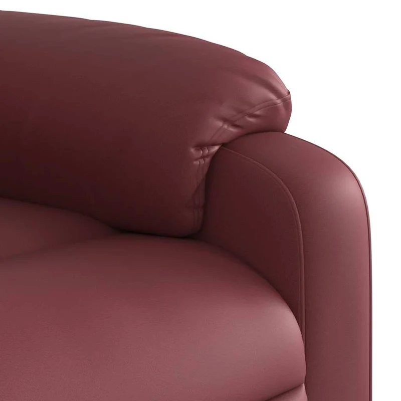 Fauteuil de relaxation TV fonction massage inclinable 6 points de massage en PVC rouge bordeaux DEC027078