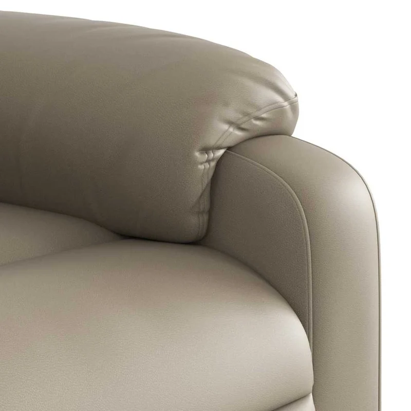 Fauteuil de relaxation TV fonction massage inclinable en PVC couleur cappuccino DEC026873