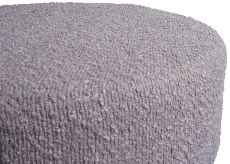Tabouret de maquillage réglable moderne 37 x 37 x 57 cm confortable et élégant en tissu bouclé taupe 04_0009938
