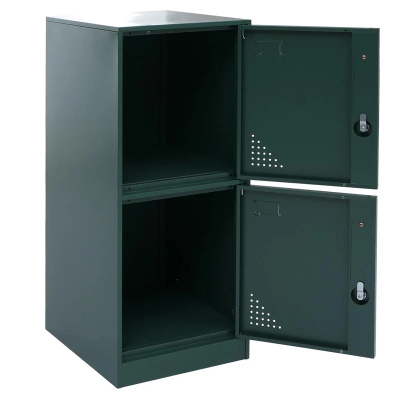 Armoire vestiaire métallique casier de rangement 2 portes 90x38x45 cm vert 04_0008948