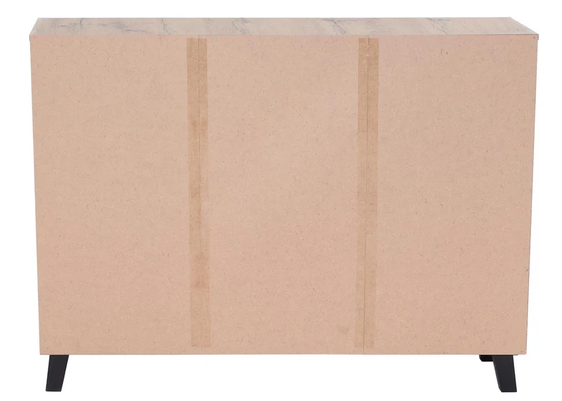 Buffet 3 portes 8 compartiments de rangement design palette moderne 88x120x34 cm couleur naturelle 04_0010157