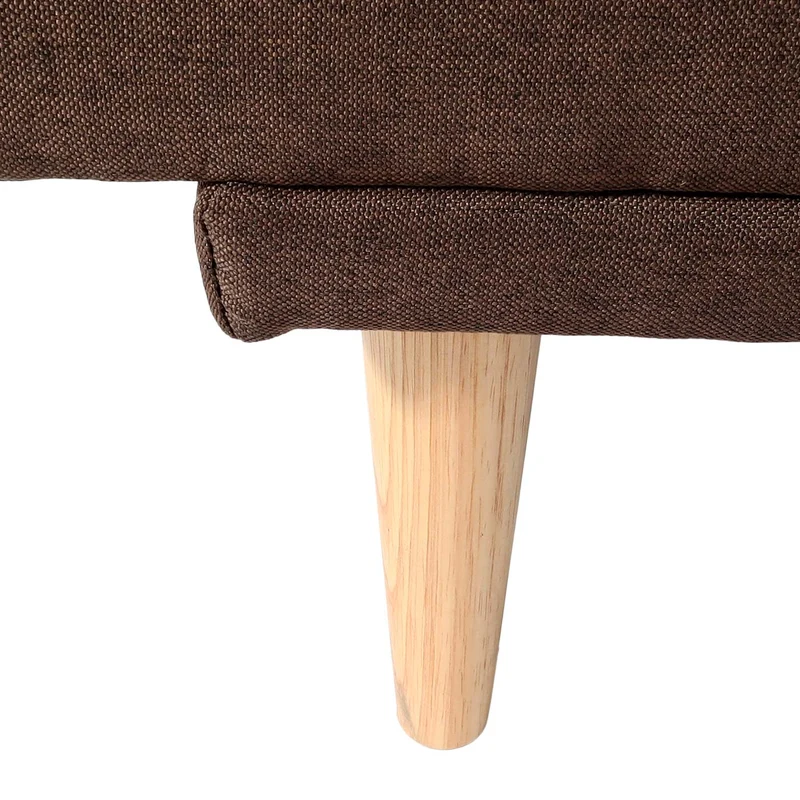 Canapé convertible 180 cm en tissu marron fonction lit 180x110 cm dossier réglable style moderne 04_0010154