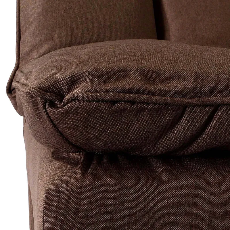 Canapé convertible 180 cm en tissu marron fonction lit 180x110 cm dossier réglable style moderne 04_0010154
