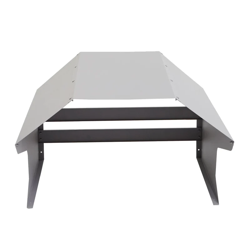 Garage pour robot tondeuse abri de protection 60x70 cm résistante aux intempéries en métal galvanisé gris 04_0010377