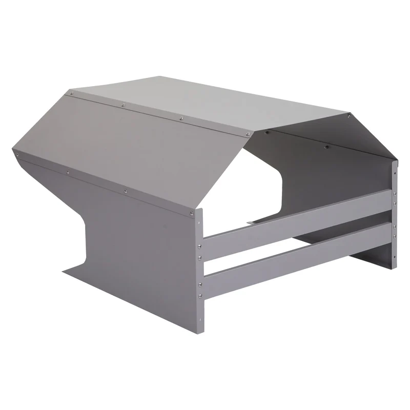 Garage pour robot tondeuse abri de protection 60x70 cm résistante aux intempéries en métal galvanisé gris 04_0010377