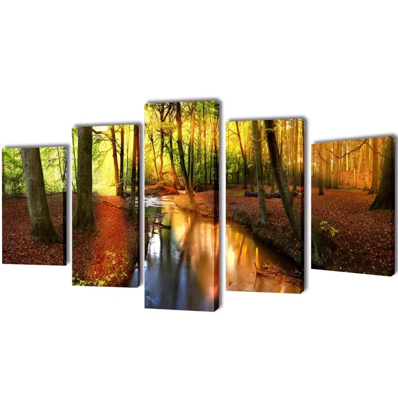 Set de toiles murales imprimées Forêt 200 x 100 cm DEC022951