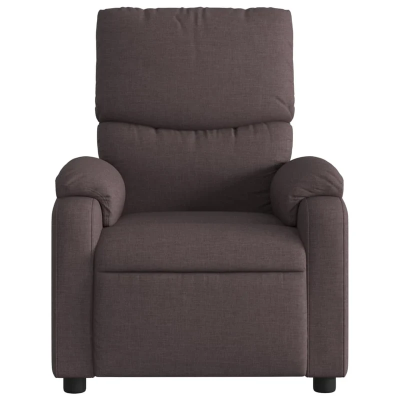 Fauteuil de relaxation TV fonction massage inclinable électrique en tissu marron foncé DEC027194