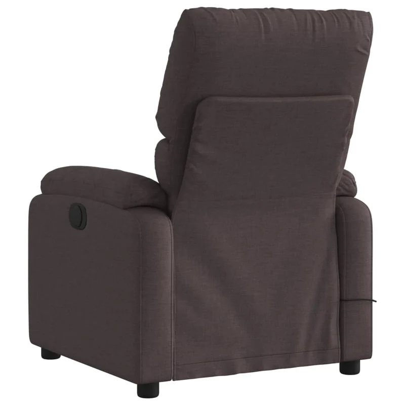 Fauteuil de relaxation TV fonction d'inclinaison manuelle en tissu marron foncé DEC026988