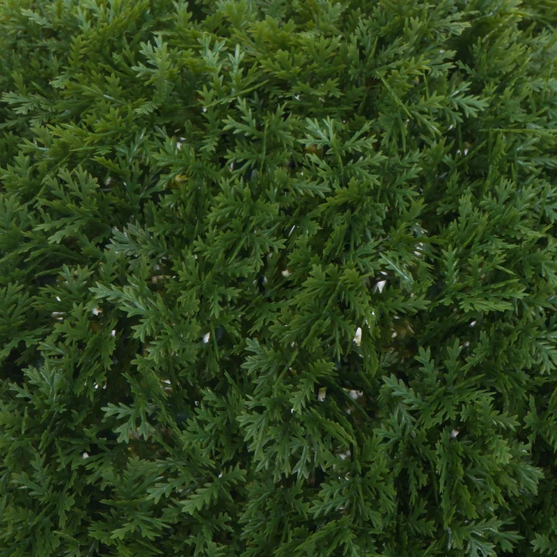 Buisson artificiel Ø 32 cm en polyéthylène boule de thuya taillée plante décorative pour intérieur et extérieur résistante aux UV et aux intempéries 04_0009186